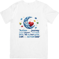 Thumbnail for Autism Dad Journey T-Shirt | Cute Minimalist Awareness Moon Graphic Tee | Autism Dad Gift