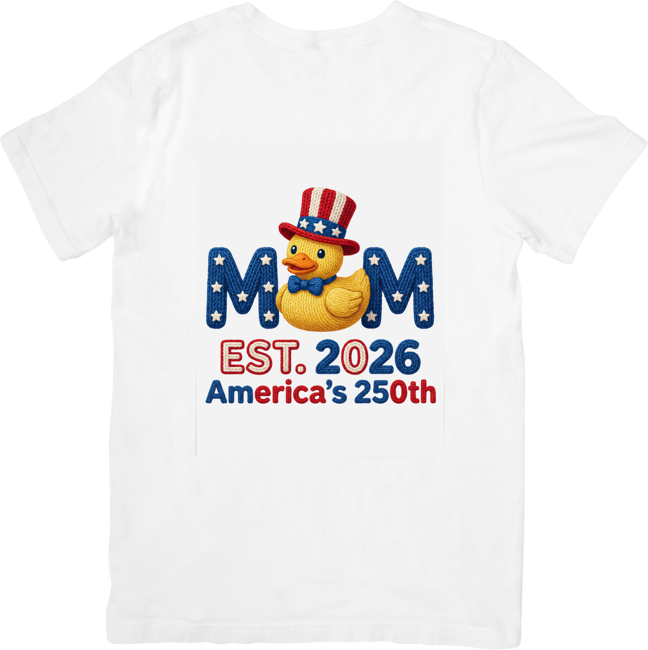Mom Est 2026 T-Shirt | Patriotic Americas 250th Rubber Duck Graphic Tee | New Mom Gift