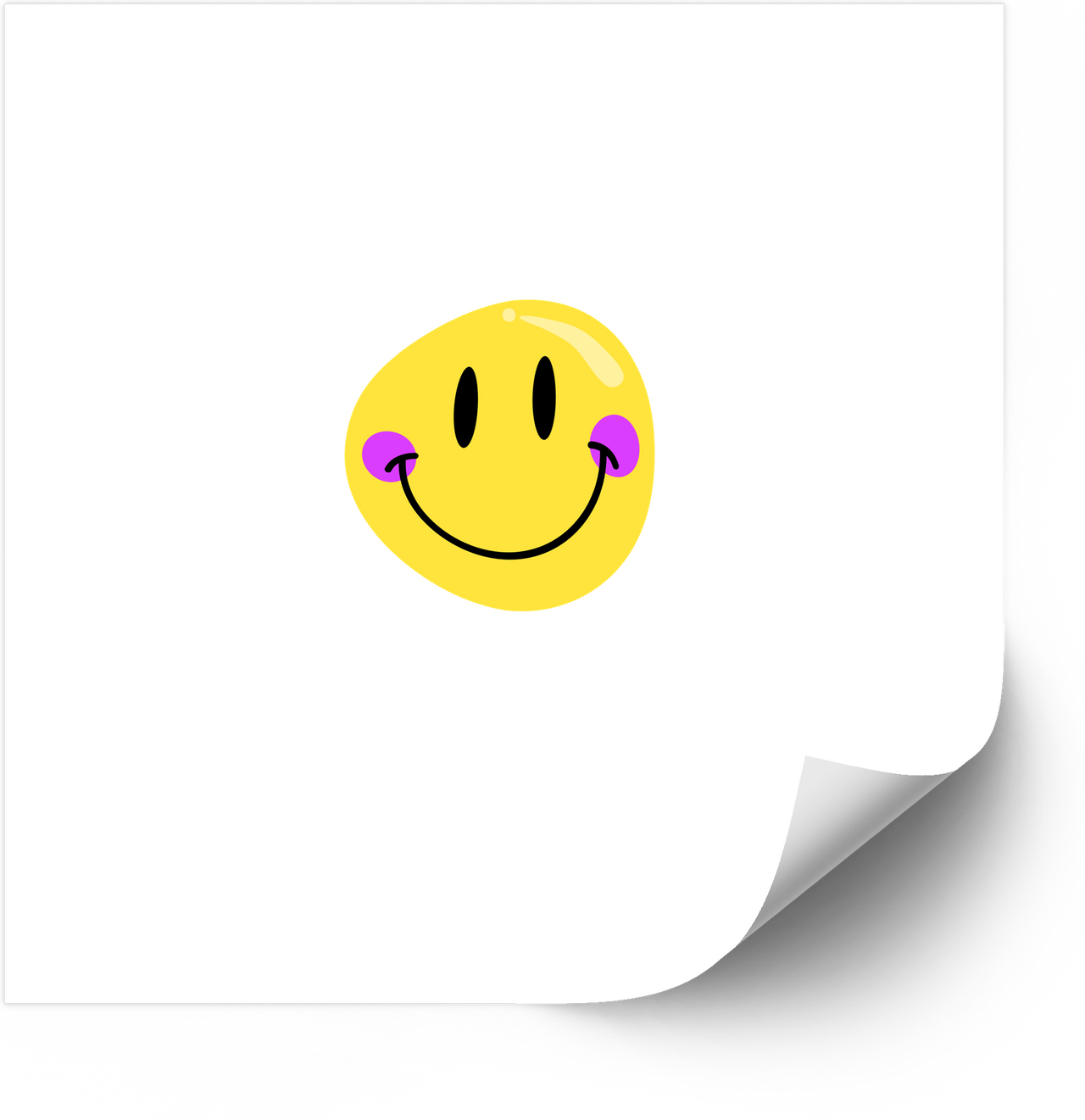 Happy Face Y2K Smiley Sticker | Retro Cute Smile Vinyl Decal