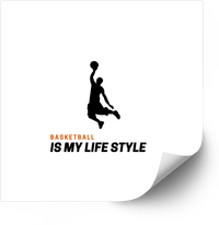 Thumbnail for Basketball Is My Lifestyle Sticker | Minimalist Sports Dunk Vinyl Decal