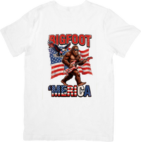 Thumbnail for Bigfoot Merica Guitar T-Shirt | Patriotic Funny Sasquatch Graphic Tee | Fourth Of July Gift