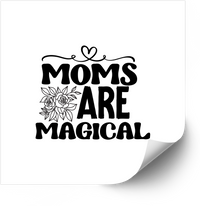 Thumbnail for Moms Are Magical Floral Sticker | Boho Mothers Day Appreciation Vinyl Decal
